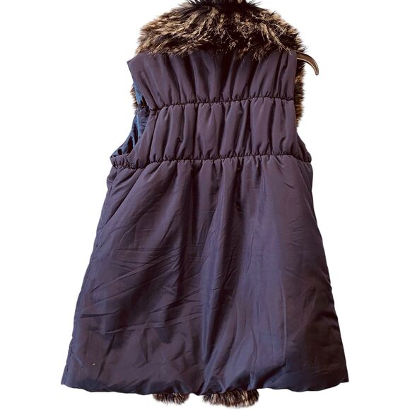 Soft Surroundings Faux Fur Vest Size Small Puffer Full Zip Warm S - Picture 3 of 12